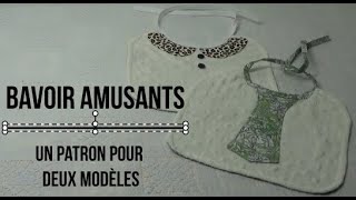 DIY 156 Bavoir cravate ou bavoir avec col  Patron et couture Facile et rapide [upl. by Amor]