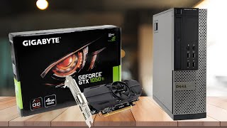 Installing a Gigabyte GTX 1050 ti Low Profile video card into a Dell Optiplex 7020 Small Form Factor [upl. by Valry]