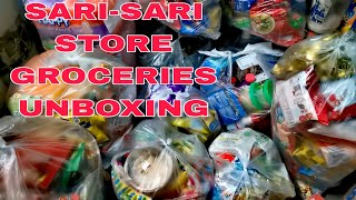 NEGOSYO TIPS SARISARI STORE UNBOXING GROCERIES WORTH PHP 985300 [upl. by Eila]