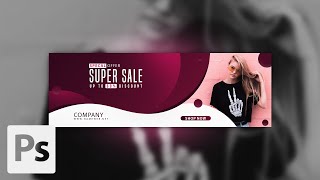 How to create a Banner Design 2  Adobe Photoshop Tutorials [upl. by Janiuszck875]