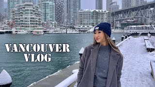 VANCOUVER VLOG  Winter Wonderland vibes heavy snow in Vancouver amp Capilano Suspension Bridge Park [upl. by Dorcia664]