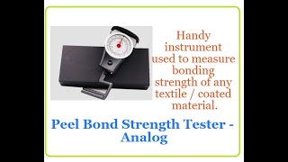 Working Video of Peel Bond Strength TesterAnalogQTestamithgarmentservices [upl. by Nagaek]