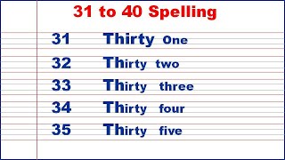 3140 spelling  31 se 40 tak spelling  thirty one to forty spelling  Ujjwal Lakshya [upl. by Yenahteb]