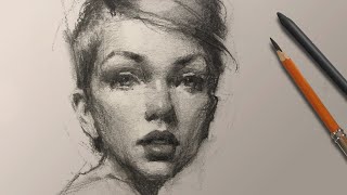 Portrait Drawing with Charcoal [upl. by Gottfried]