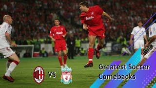 Milan vs Liverpool 2005 UEFA Champions League Final Greatest Football Comebacks [upl. by Kos]