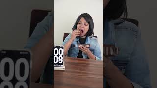 40 SECOND CHOCOLATE CAKE Eating CHALLENGE shorts ashortaday eatingchallenge minkutinku [upl. by Enehpets]