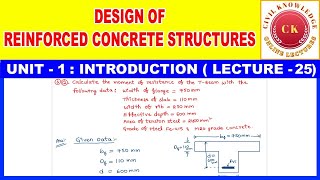 ANALYSIS OF TBEAMS  CASE 2  PROBLEMS amp FORMULAS  RCC TELUGU CLASSES  LECTURE 25 [upl. by Llerej]