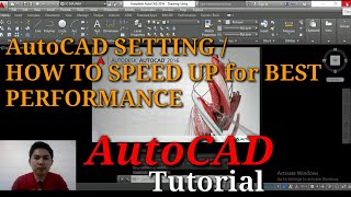 AutoCAD SETTING  HOW TO SPEED UP AutoCAD for BEST PERFORMANCE [upl. by Mirabella943]