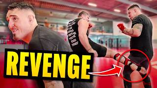 Taking The Hardest Kick In The World Off The Kickboxing King 😳  Tom Aspinall  Dead Leg Challenge [upl. by Asiluy]