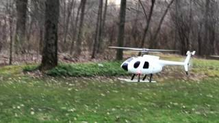 Align trex 250 White RC Aerodyne MD500E 369E Fuselage Test Flight [upl. by Eisserc]