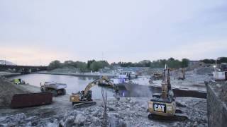 Timelapse Afbraak IJzerlaanbrug  Antwerpen [upl. by Neelak446]