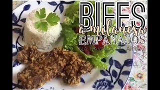 Bife à milanesa empanados com farinha de arroz [upl. by Leahcar]