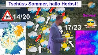 Ende des Sommers ab in den Herbst mit Wind amp Regen Wettervorhersage 2329092024 Abkühlung [upl. by Reviel]