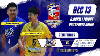 CRISS CROSS vs KONDOHGUMI  Full Match  Semifinals  2024 Spikers Turf Invitational Conference [upl. by Ydeh]