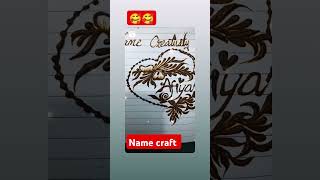 Name craft ideas by aafiyaahmed hennatattoo [upl. by Roselle]