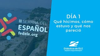 III Semana del Español Alicante 2024 FEDELE  Día 1 [upl. by Nooj]