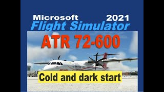 MSFS ATR 72 Cold and dark start FMC [upl. by Linzer443]