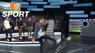 Torwandschießen EggesteinBrüder gegen Keven Feger  das aktuelle sportstudio  ZDF [upl. by Rusty163]