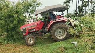 Mahindra Arjun novo 605 di tractor goes to rotavator performance in solam farmland [upl. by Elleahcim]