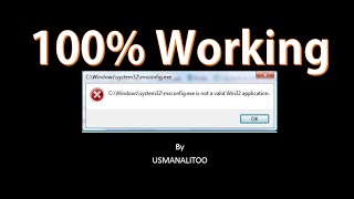 How to Fix Exe Not a Valid win32 Application In Windows 7810 [upl. by Vada]