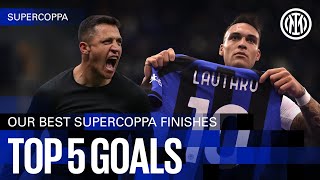 OUR BEST SUPERCOPPA FINISHES 🔥  TOP 5 GOALS ⚽🖤💙 [upl. by Matta]