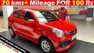 70 kms Mileage For 100 Rs CASH  ALL NEW CELERIO CNG  Best Mileage Car in India [upl. by Paulette462]