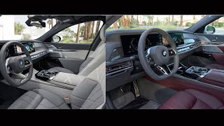 BMW 7 Series Interior Comparison  CashmereLeather vs Merino Leather [upl. by Assyli]