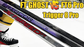 CCM FT Ghost vs Trigger 8 Pro vs FT6 Pro hockey stick battle review  Which is the better buy [upl. by Ailima]