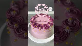 Cake Decoration idea  Purple themed Pearl Cake shorts youtubeshort cakedecoration birthdaycake [upl. by Louisa587]