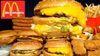 ASMR MOST POPULAR FOOD AT MCDONALDS BIG MAC OREO MCFLURRY NUGGETS CHICKEN SANDWICH FRIES MUKBANG [upl. by Latrell923]