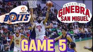 MERALCO BOLTS VS GINEBRA GAME 5 LIVE SCORE  ALLFILIPINO CUP 2024  SEMIFINALS [upl. by Eul938]