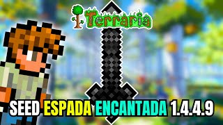 🤯 Consigue la ESPADA ENCANTADA en 1 minuto  TERRARIA 1449 SEED ESPADA ENCANTADA ✅ [upl. by Carlick]