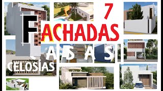 🚧7 FACAHADAS hermosas DE CASAS [upl. by Jessen]