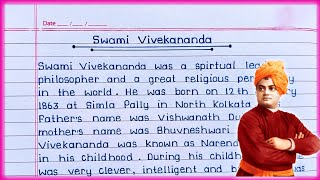 Essay on Swami Vivekananda in English  Swami Vivekananda essay  Biography on Swami Vivekananda [upl. by Tito]