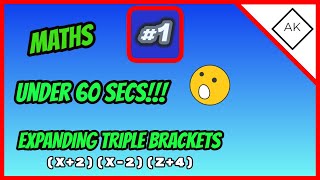 Expanding TRIPLE Brackets under 60 seconds GCSE Maths [upl. by Park]