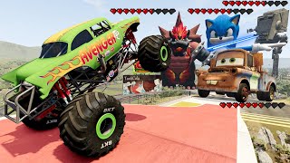 Monster Truck Madness LIVE 5  Long Jumps and Crashes  BeamNG Drive  Griffs Garage [upl. by Kerns715]