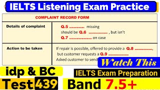 IELTS Listening Practice Test 2024 with Answers Real Exam  439 [upl. by Herzel]