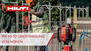 Höhenübertragungen mit dem Hilti Rotationslaser PR 4022 [upl. by Akimrehs]