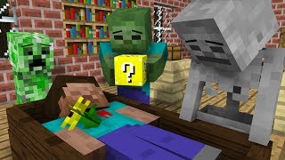 Monster School Lucky Block Challenge  Minecraft Animation [upl. by Acinorahs]