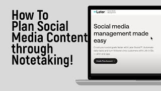 How to Plan Social Media Content through Notetaking easy [upl. by Ttehr]