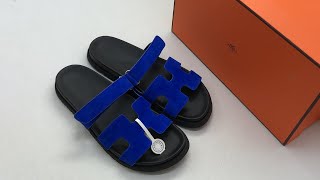 HERMES Chypre sandal Bleu Smalt Review [upl. by Enyar]