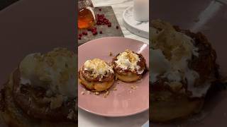 PersimmonCamembert puff pastry donuts 🍩 with ice cream 🤤 aestheticcooking asmr gourmetdesserts [upl. by Ullund]