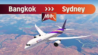 MSFS HorizonSim 7879  Bangkok VTBS  Sydney YSSY  Full Flight [upl. by Yhtommit859]