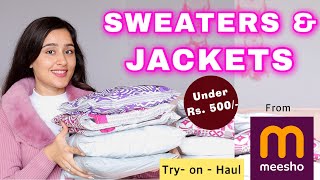 Huge MEESHO Winter Wear Haul ALL UNDER Rs 500   TryonHaul with Honest Reviews [upl. by Wil]