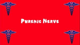 Pronounce Medical Words ― Phrenic Nerve [upl. by Ynoyrb659]