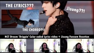 NCT Dream Drippin Colour Coded Lyrics  Jisung Fancam Reaction  WHAT ARE THESE LYRICS MARK [upl. by Naillig]