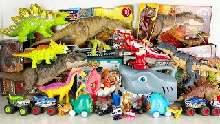 Jurassic World Unboxing Review Asmr Trex Mapusaurus Kentrosaurus Stegosaurus Amargasaurus Shark [upl. by Dyrraj]