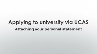 7 UCAS Application Guide Uploading Your Personal Statement [upl. by Elamrej]