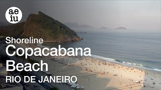 Shoreline of Copacabana Beach in Rio de Janeiro Brazil [upl. by Gnilrits]