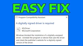 How To Fix Windows Requires a Digitally Signed Driver [upl. by Cantone]